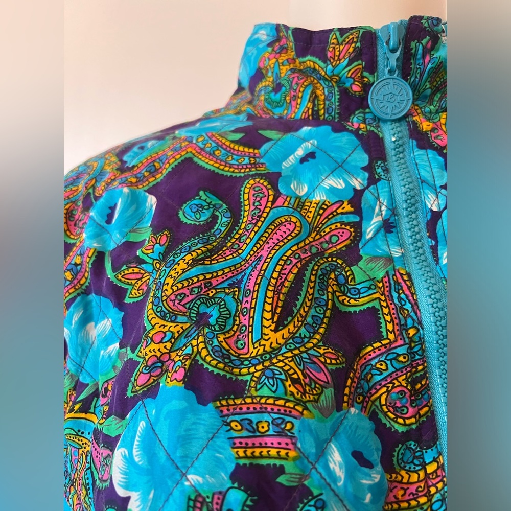 Abbey - Vintage 100% Silk Paisley Windsuit - Small